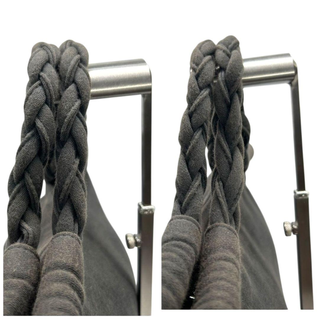 ディーゼル DIESEL トートバッグ グレー スウェード デカロゴ 2way ハンドバッグ ショルダーバッグ A4収納 斜め掛け可 編み込み デザイン Vロゴ s55