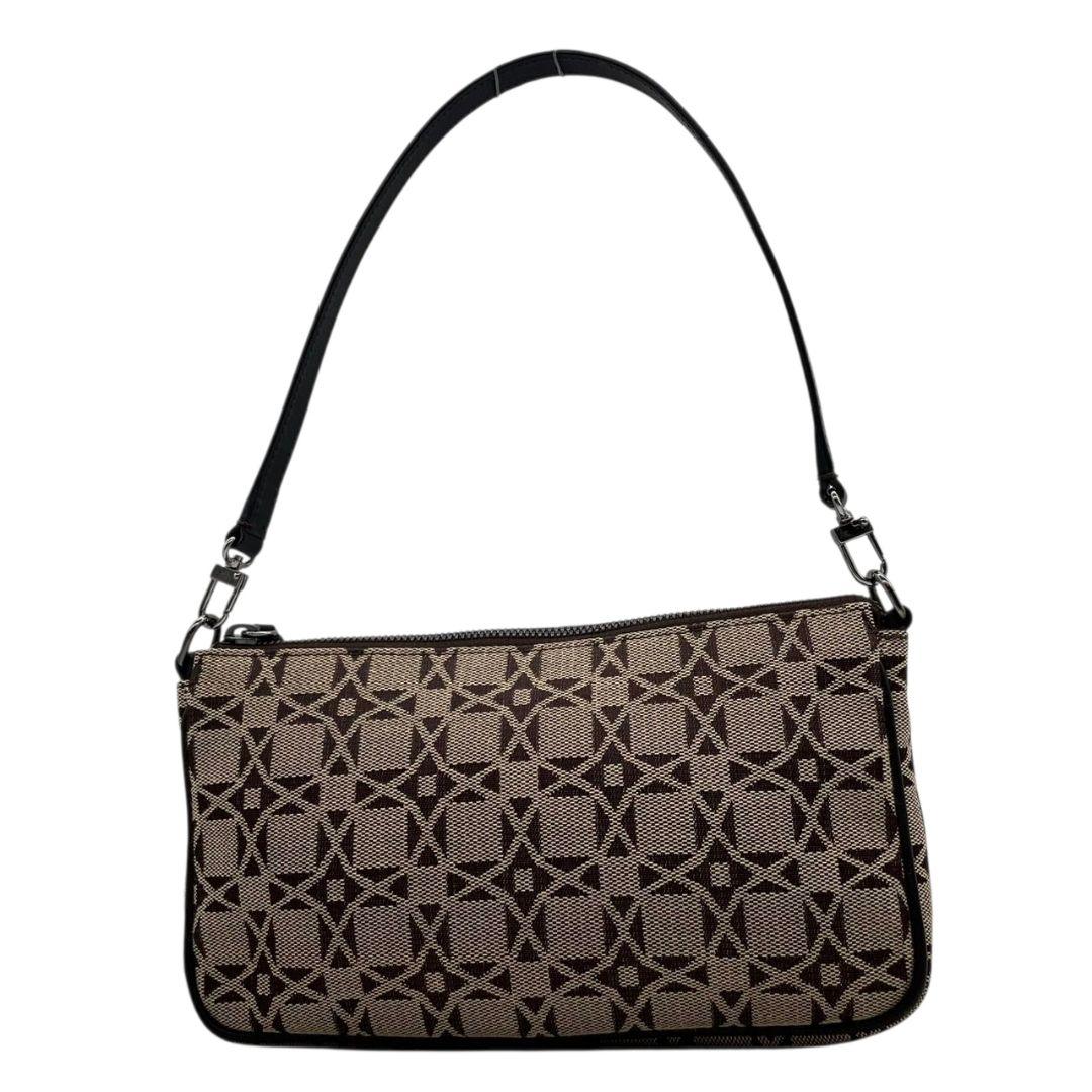 美品 マッキントッシュロンドン ハンドバッグ 茶 ブラウン ベージュ 総柄 トートバッグ ワンショルダー 肩掛け可 キャンバス シルバー金具 ロゴタグ 本物保証 鑑定済 オシャレ MACKINTOSH LONDON u3