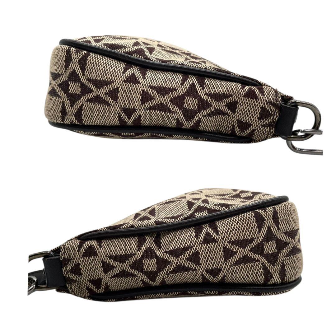 美品 マッキントッシュロンドン ハンドバッグ 茶 ブラウン ベージュ 総柄 トートバッグ ワンショルダー 肩掛け可 キャンバス シルバー金具 ロゴタグ 本物保証 鑑定済 オシャレ MACKINTOSH LONDON u3