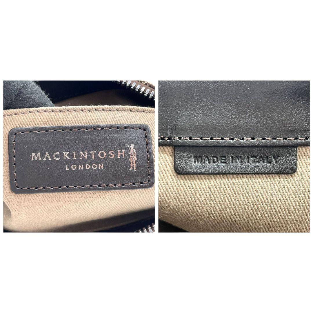 美品 マッキントッシュロンドン ハンドバッグ 茶 ブラウン ベージュ 総柄 トートバッグ ワンショルダー 肩掛け可 キャンバス シルバー金具 ロゴタグ 本物保証 鑑定済 オシャレ MACKINTOSH LONDON u3
