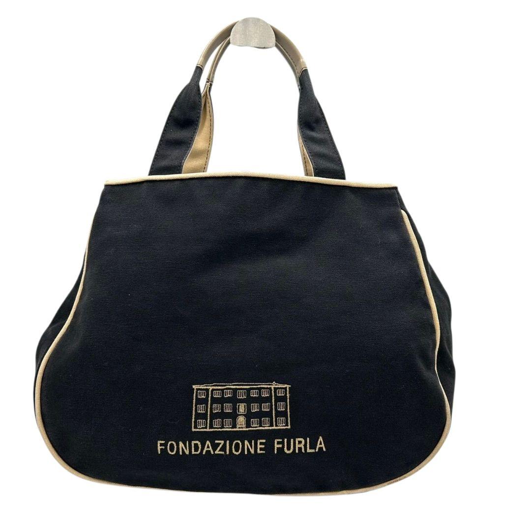フルラ FURLA トートバッグ ハンドバッグ キャンバス 黒 ブラック ベージュ ロゴ ワンショルダー A4収納 肩掛け可 自立可 s32 レディース