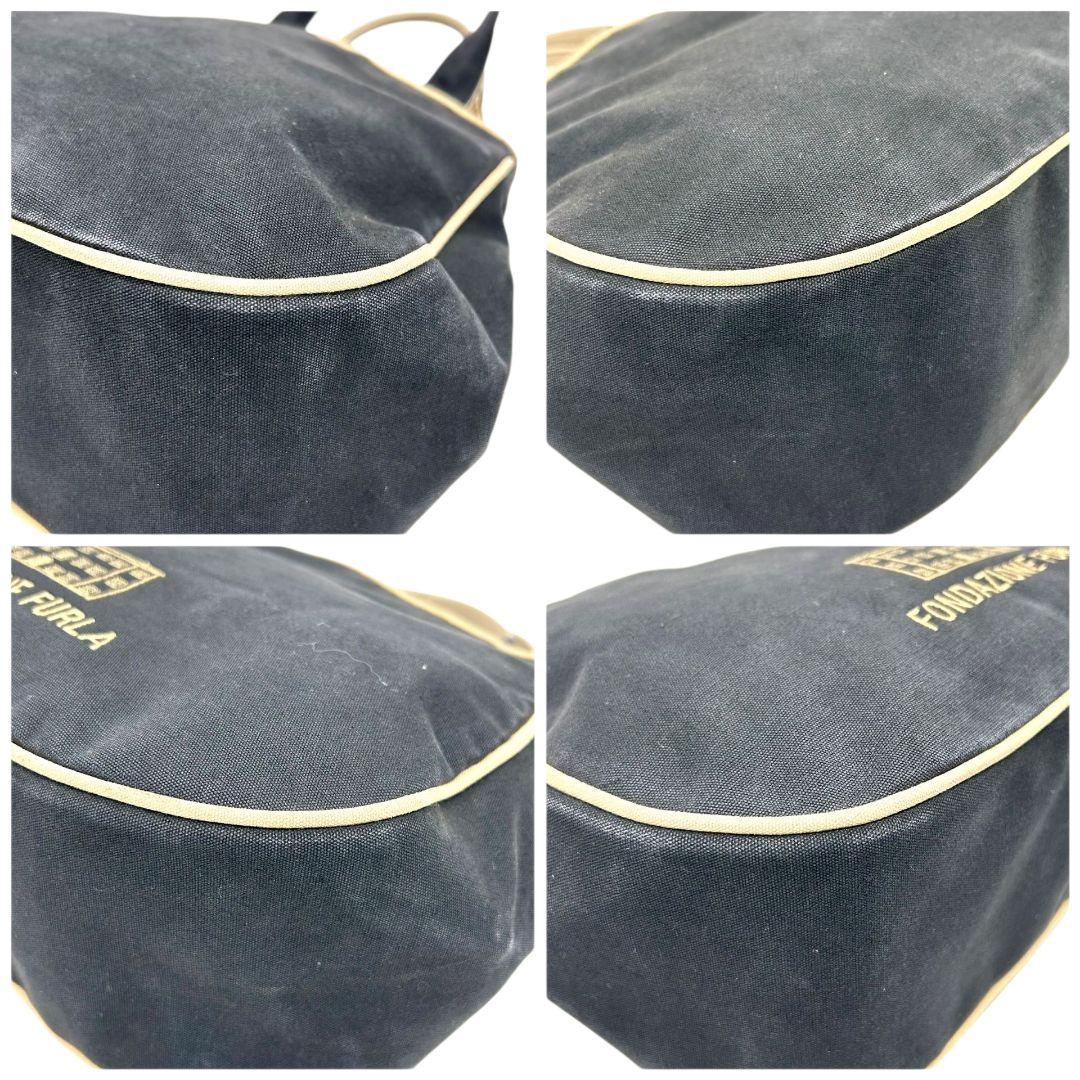 フルラ FURLA トートバッグ ハンドバッグ キャンバス 黒 ブラック ベージュ ロゴ ワンショルダー A4収納 肩掛け可 自立可 s32 レディース