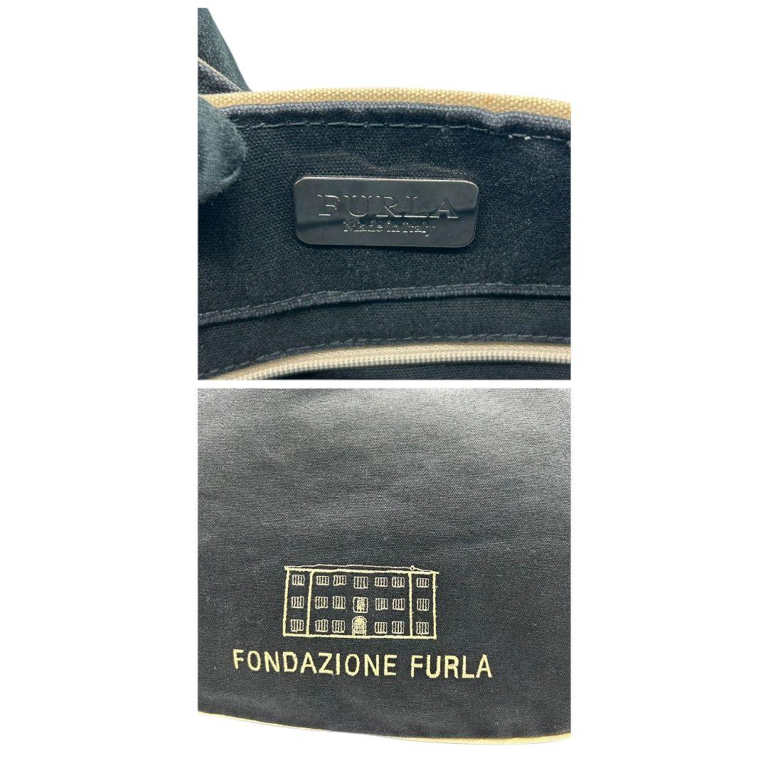 フルラ FURLA トートバッグ ハンドバッグ キャンバス 黒 ブラック ベージュ ロゴ ワンショルダー A4収納 肩掛け可 自立可 s32 レディース
