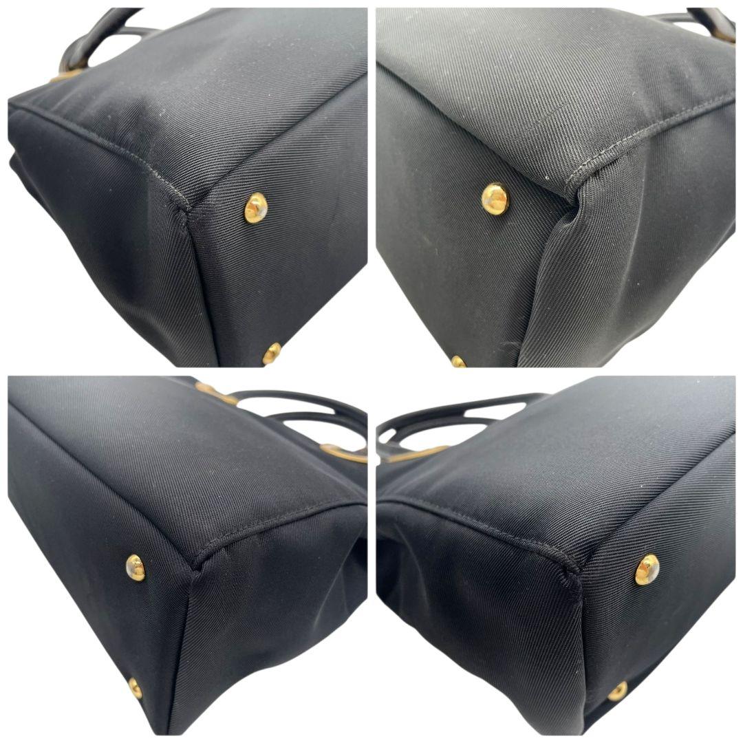 マリクレール　ハンドバッグ　黒　ロゴ　キャンバス　レザー　ゴールド金具　s23　トートバッグ　ブラック　本革　marie claire