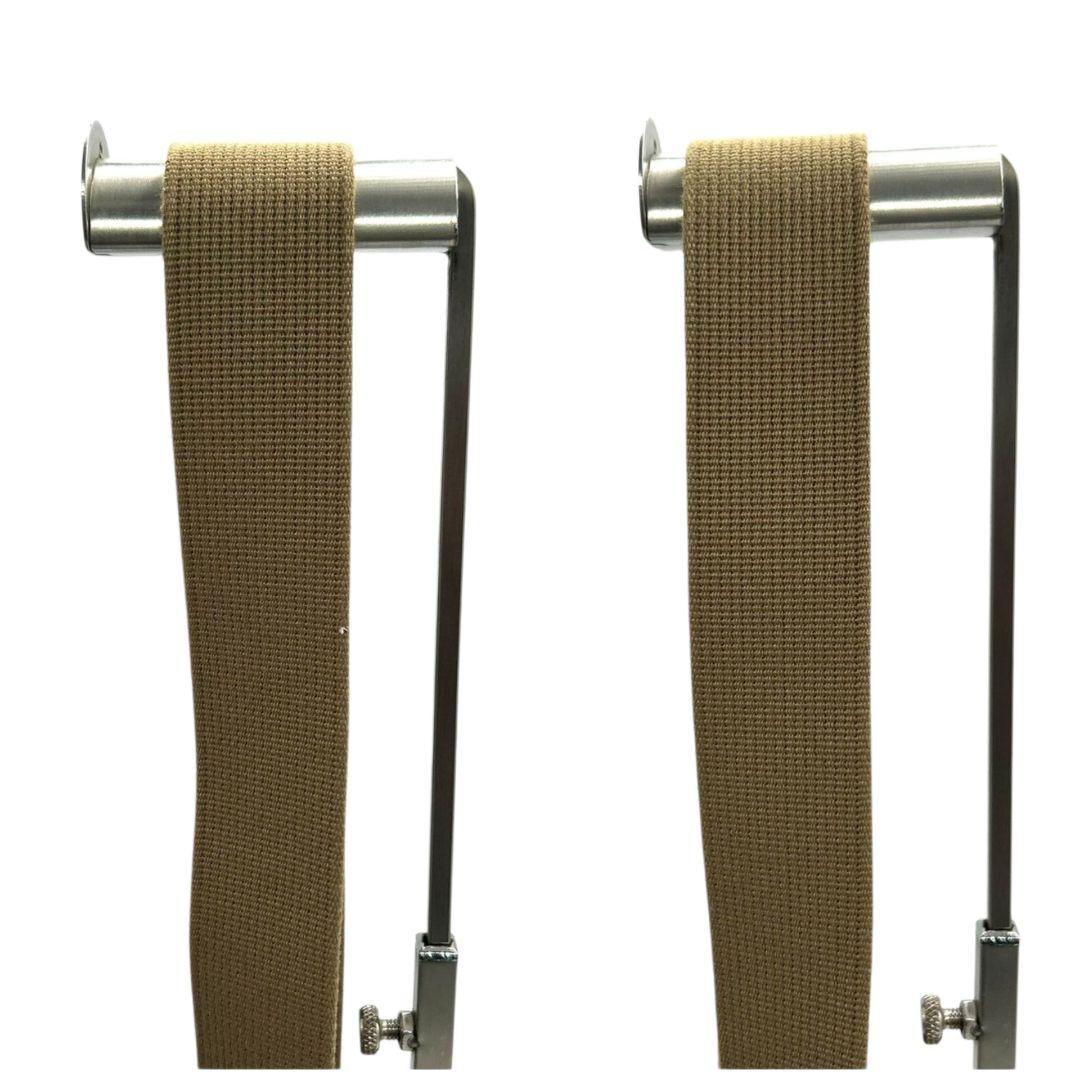 美品 HUNTING WORLD ハンティングワールド ショルダーバッグ ボルネオ 斜め掛け可 グレー×ブラウン キャンバス ブランドロゴ A4収納 E6