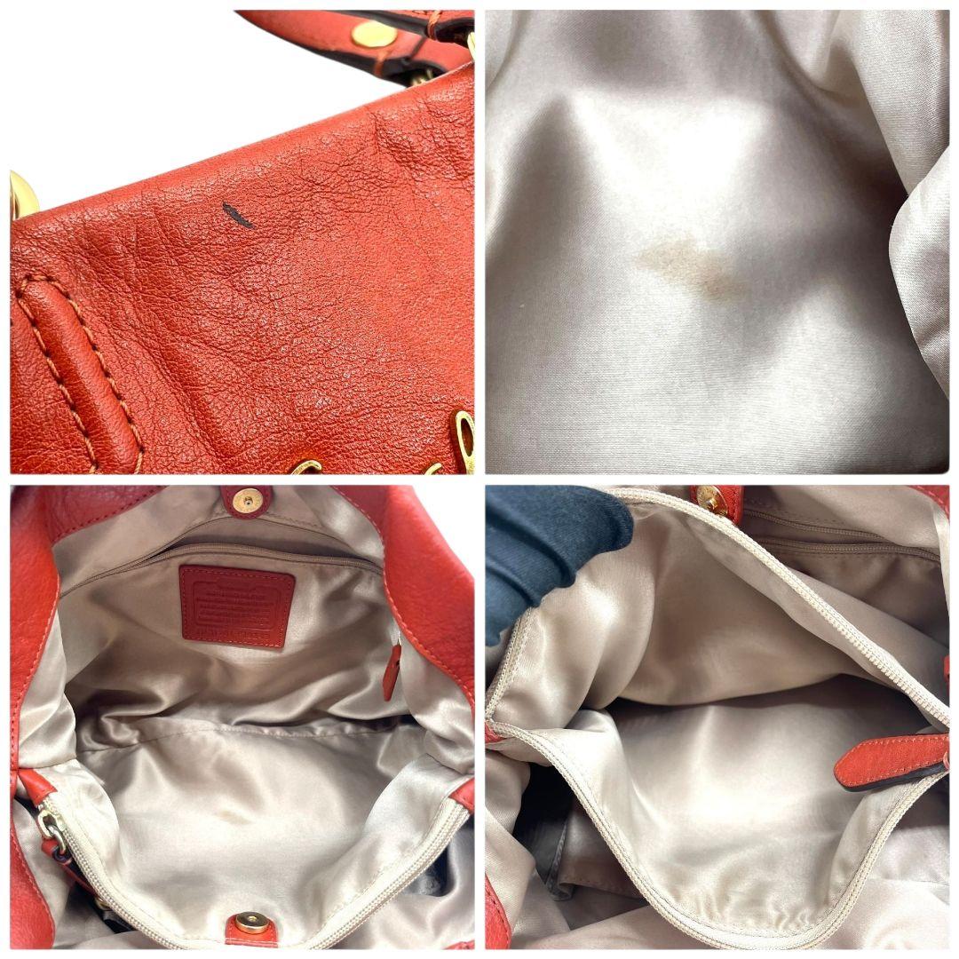 美品 コーチ COACH マディソン アシュレイ 2WAY ハンドバッグ オレンジ レザー A4収納可 ショルダー トート ゴールド金具 本革 斜め掛け可 G1261-F19243