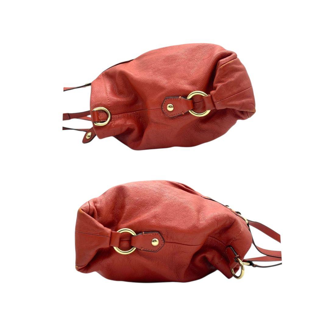 美品 コーチ COACH マディソン アシュレイ 2WAY ハンドバッグ オレンジ レザー A4収納可 ショルダー トート ゴールド金具 本革 斜め掛け可 G1261-F19243