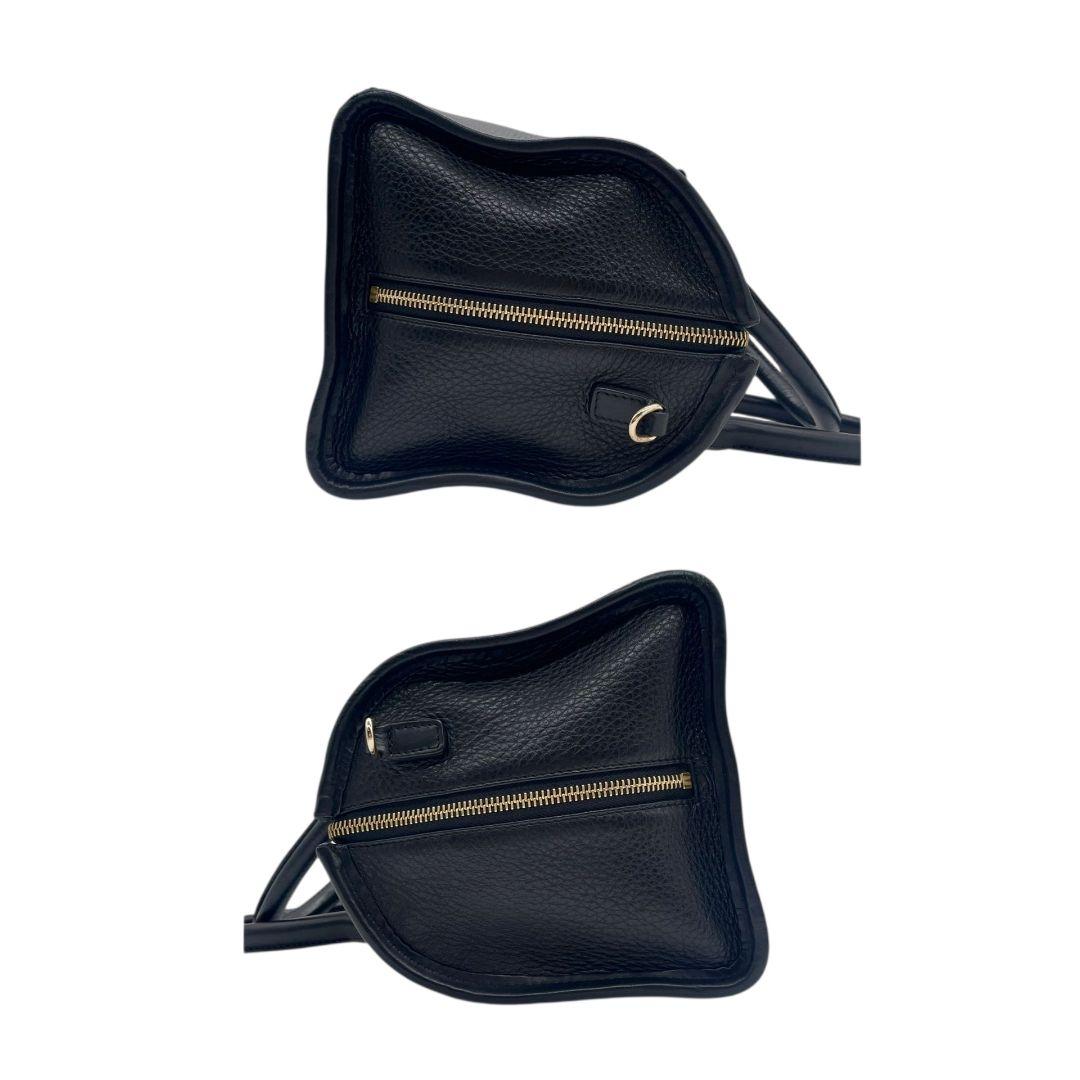 美品 シーバイクロエ ハンドバッグ 黒 ボストンバッグ 2way ロゴ レザー F ショルダーバッグ トートバッグ 斜め掛け可 本革 ブラック ゴールド金具 SeeByChloe