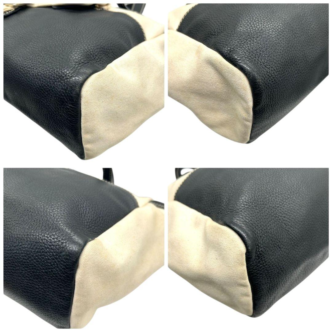 ケイトスペード Kate spade トートバッグ 黒 白 バイカラー A4収納 ワンショルダー ハンドバッグ ブラック ホワイト シルバー金具 肩掛け可 レザー 本革 キャンバス s70 レディース