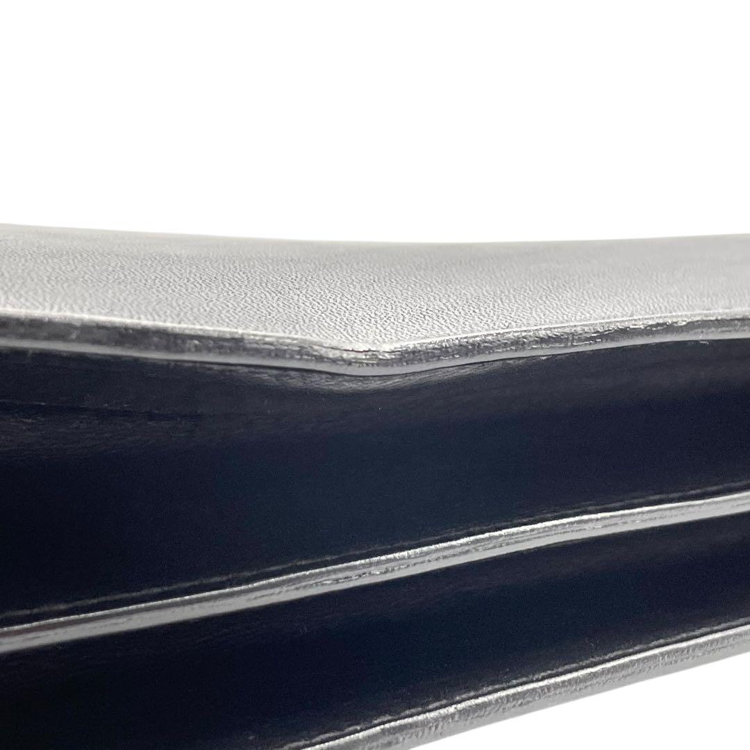 コーチ ビジネスバッグ レザー ブラック A4収納 ブリーフケース フラップ ハンドバッグ トートバッグ 大容量 シルバー金具 チャーム付き COACH E