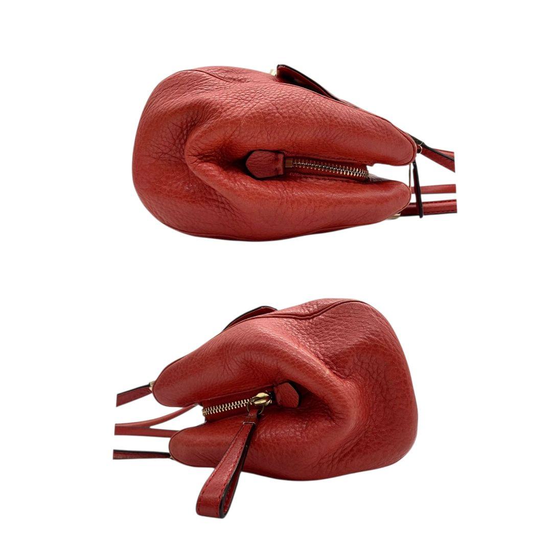 コーチ ハンドバッグ 赤 ターンロック 2way 斜め掛け可 レザー T6 ショルダーバッグ トートバッグ 本革 オレンジ ゴールド金具 ロゴタグ 25169