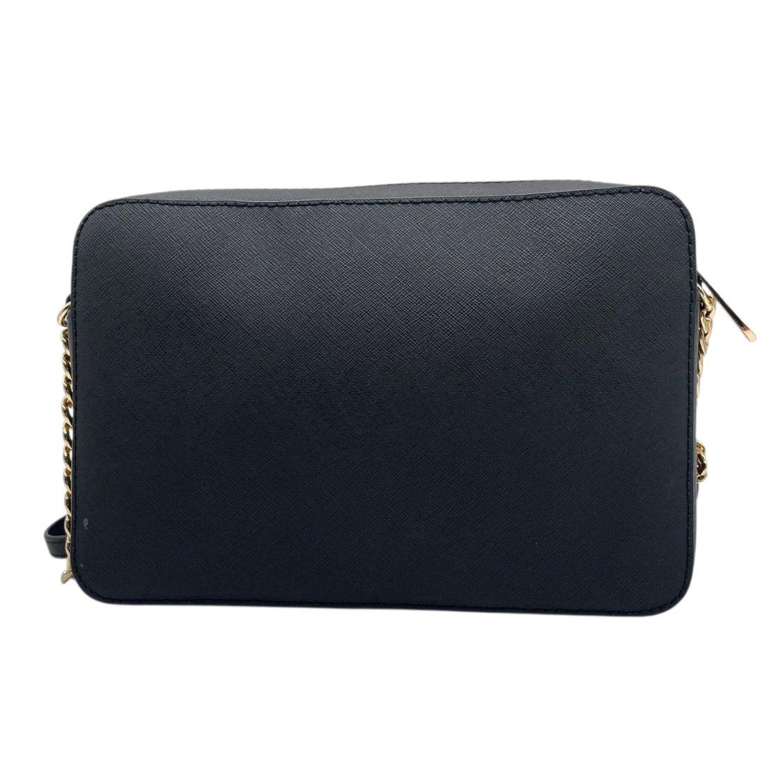 マイケルコース ショルダーバッグ 黒 チェーンショルダー 斜め掛け可 レザー 本革 ロゴ ゴールド金具 ブラック MICHAEL KORS