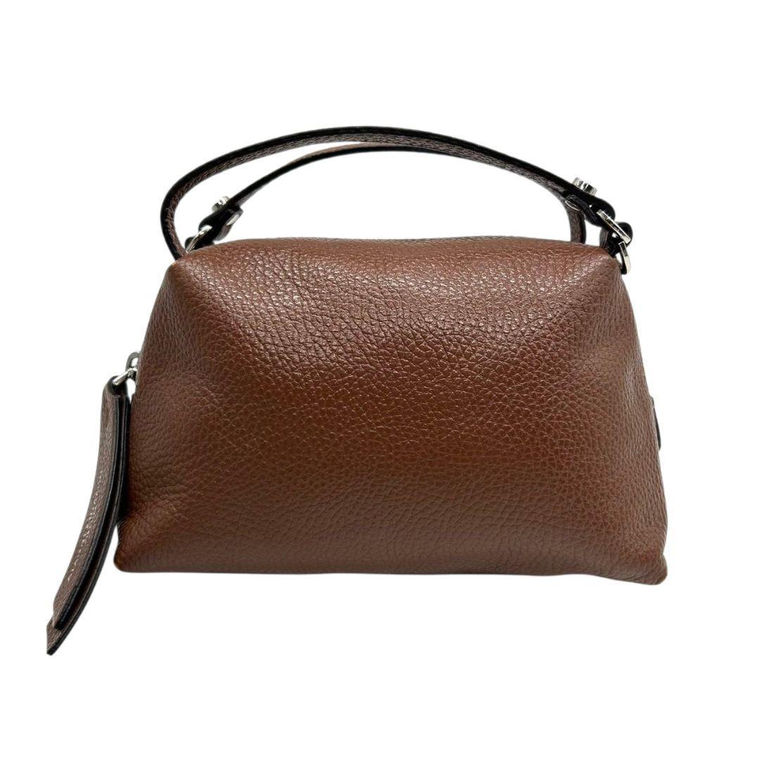 ジャンニキアリーニ GIANNI CHIARINI ハンドバッグ 2WAY 茶 アリファ 561 レザー シュリンクレザー ロゴチャーム ミニボストン シルバー金具 自立可 斜め掛け可 本革 ブラウン レディース