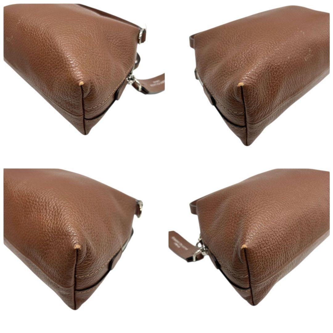 ジャンニキアリーニ GIANNI CHIARINI ハンドバッグ 2WAY 茶 アリファ 561 レザー シュリンクレザー ロゴチャーム ミニボストン シルバー金具 自立可 斜め掛け可 本革 ブラウン レディース