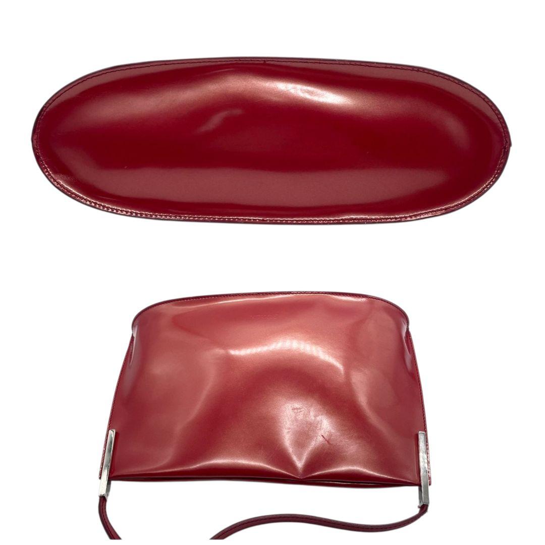 フルラ ハンドバッグ 赤 レッド ワンショルダー トートバッグ 肩掛け可 レザー 本革 ロゴ シルバー金具 s10 FURLA 高級 ブランド レディース