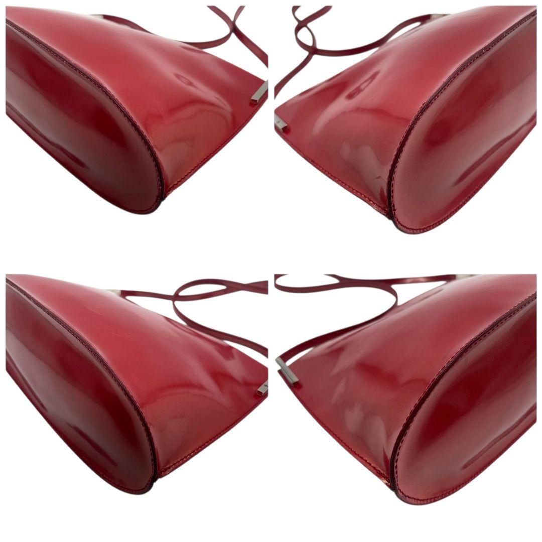 フルラ ハンドバッグ 赤 レッド ワンショルダー トートバッグ 肩掛け可 レザー 本革 ロゴ シルバー金具 s10 FURLA 高級 ブランド レディース