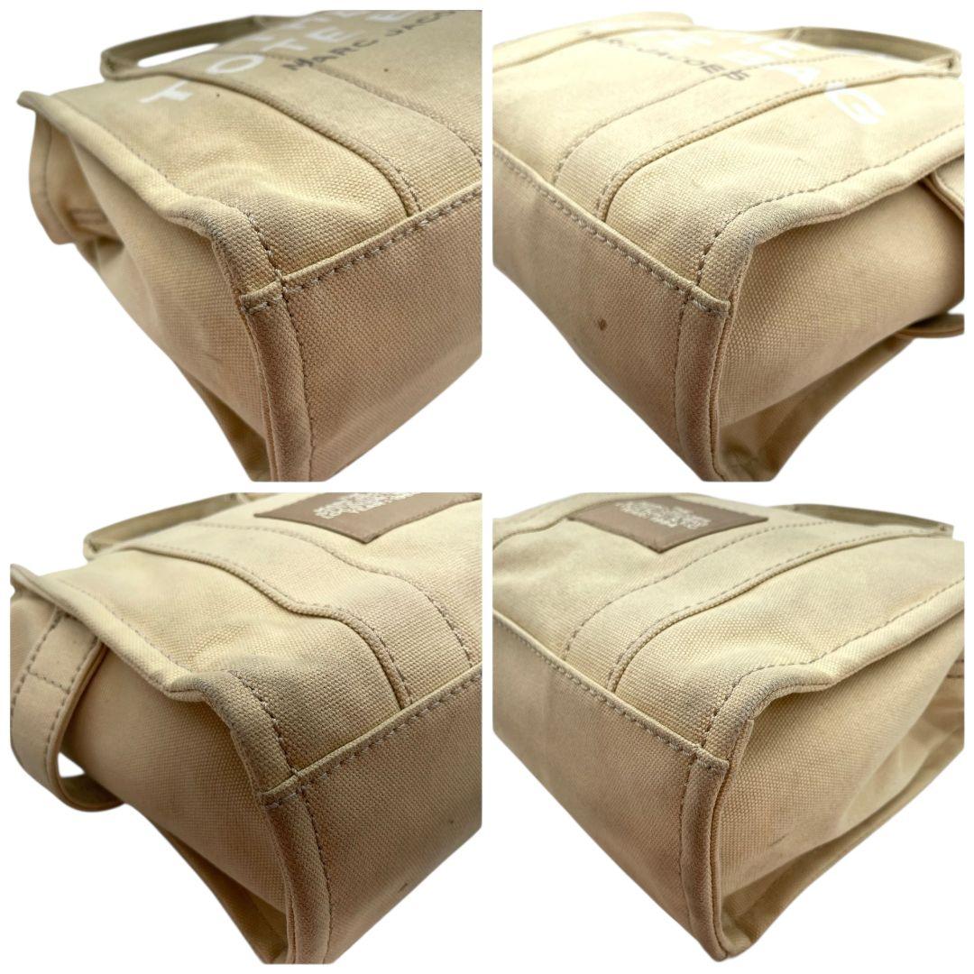 マークジェイコブス トートバッグ ベージュ ザトートバッグ 2way ハンドバッグ ショルダーバッグ 斜め掛け可 シルバー金具 キャンバス MARC JACOBS T6 人気モデル 上品