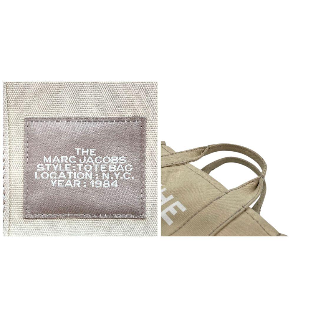 マークジェイコブス トートバッグ ベージュ ザトートバッグ 2way ハンドバッグ ショルダーバッグ 斜め掛け可 シルバー金具 キャンバス MARC JACOBS T6 人気モデル 上品