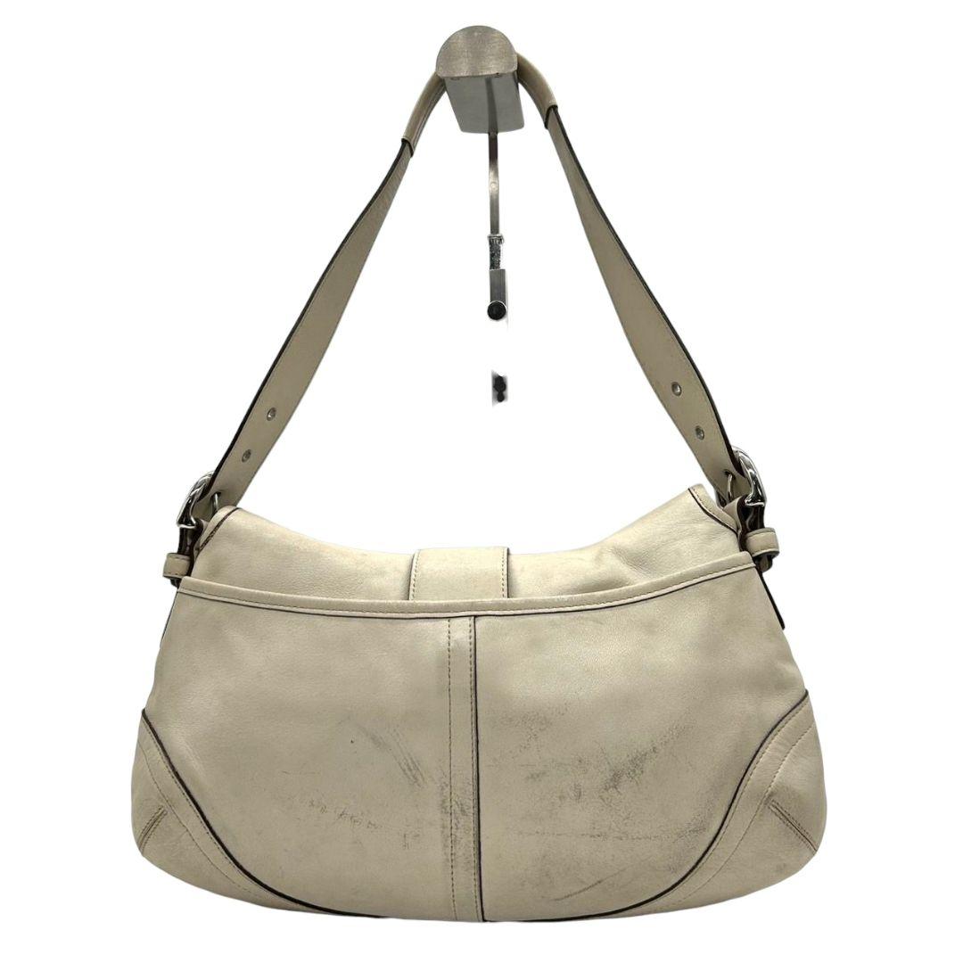 コーチ ショルダーバッグ 白 ソーホー フラップ レザー ワンショル s82 9248 肩掛け可 肩かけ可 ハンドバッグ ホワイト シルバー金具 本革 ロゴタグ COACH