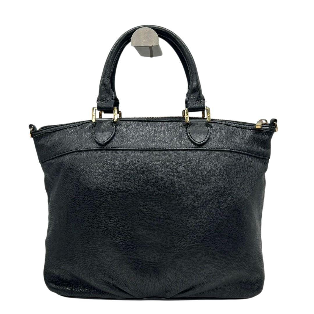 トリーバーチ ハンドバッグ 黒 2way A4収納 レザー 本革 斜め掛け可 ショルダーバッグ トートバッグ ブラック ゴールド金具 ロゴプレート TORY BURCH N 上品 高級感