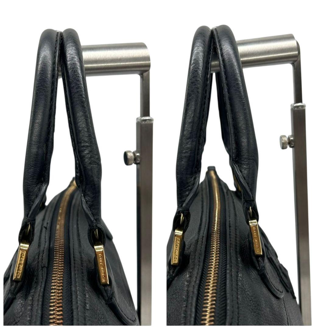 トリーバーチ ハンドバッグ 黒 2way A4収納 レザー 本革 斜め掛け可 ショルダーバッグ トートバッグ ブラック ゴールド金具 ロゴプレート TORY BURCH N 上品 高級感