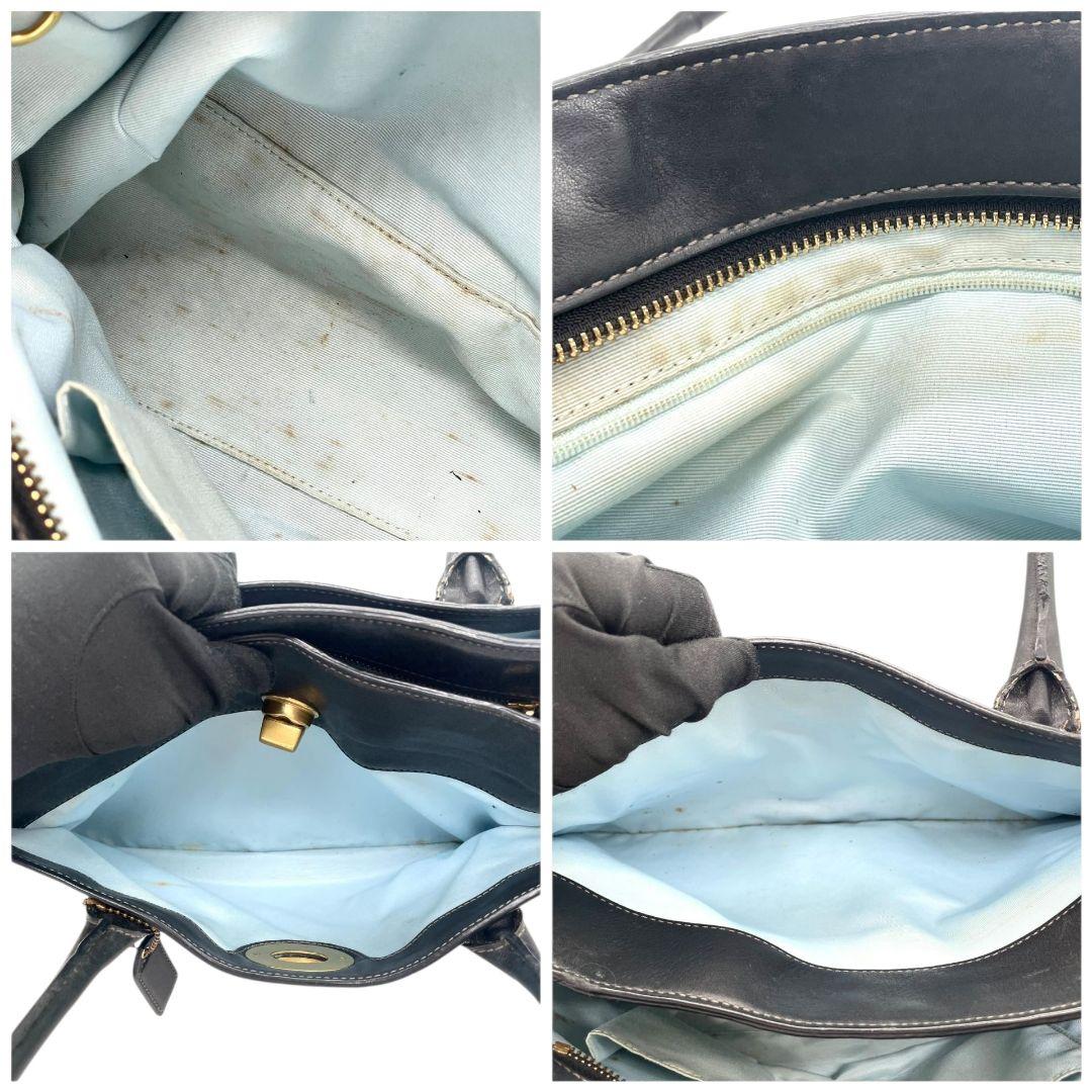 コーチ トートバッグ 黒 ターンロック レザー ワンショルダー COACH s9 ハンドバッグ 肩掛け可 ブラック ゴールド金具 ロゴタグ 本革 11554 オールレザー