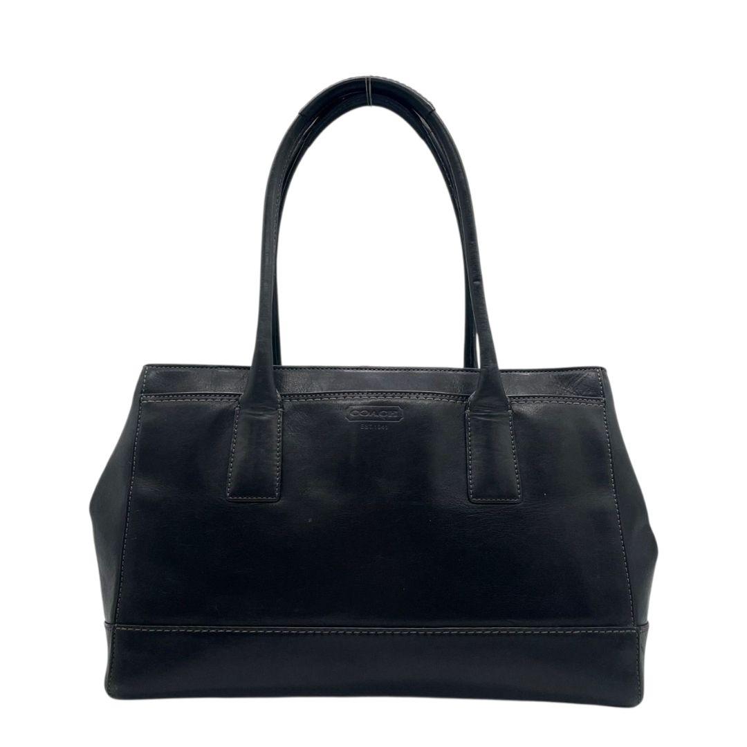 コーチ トートバッグ 黒 ターンロック レザー ワンショルダー COACH s9 ハンドバッグ 肩掛け可 ブラック ゴールド金具 ロゴタグ 本革 11554 オールレザー