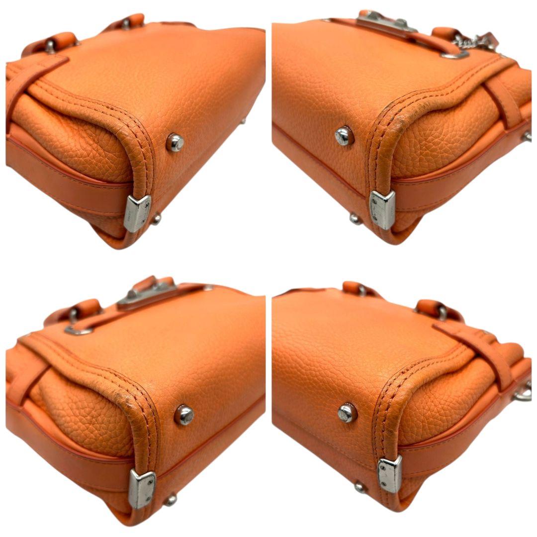 コーチ ハンドバッグ オレンジ スワッガー 2way レザー 本革 斜め掛け可 自立可 ショルダーバッグ トートバッグ シルバー金具 ロゴタグ s35 35798 COACH 上品 高級感