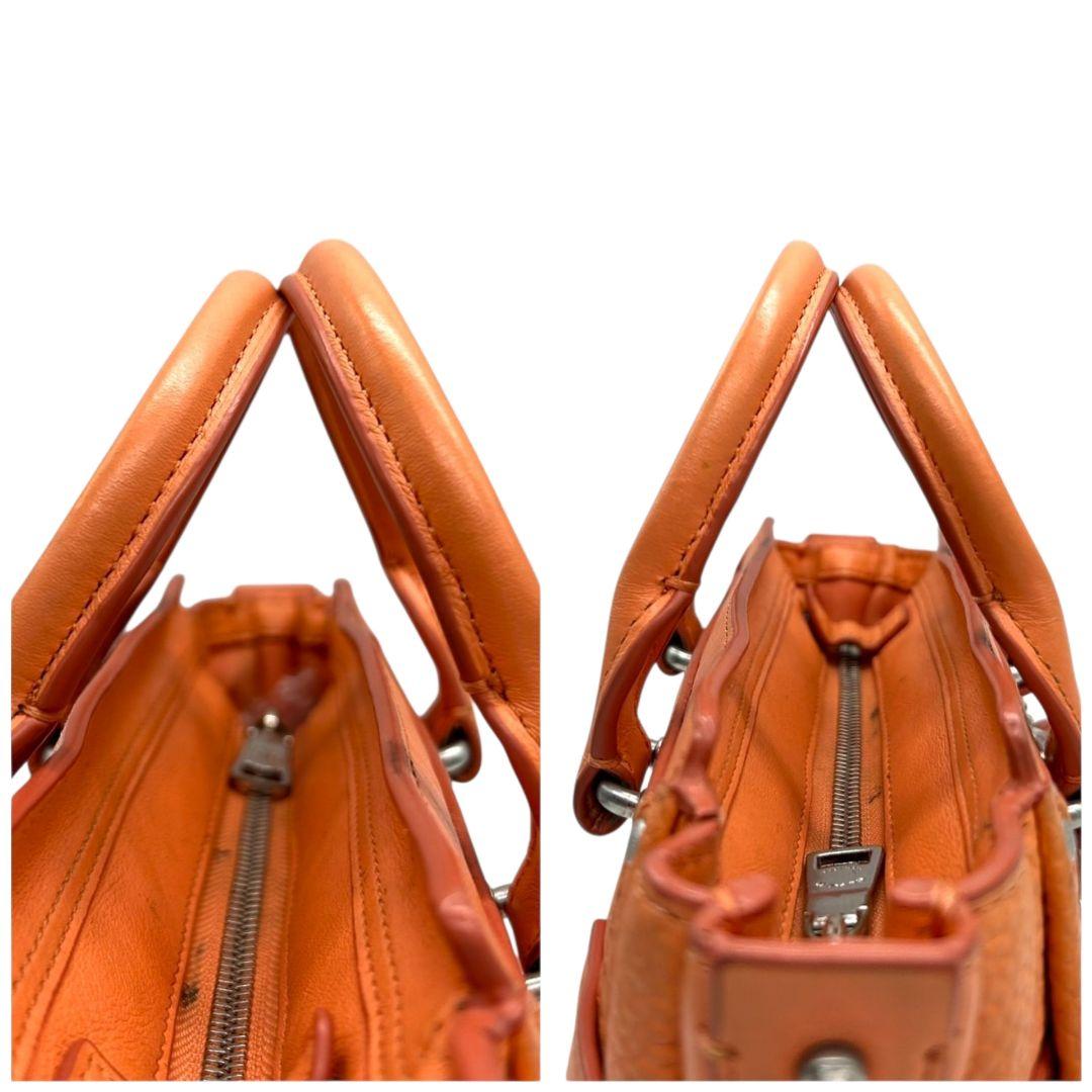 コーチ ハンドバッグ オレンジ スワッガー 2way レザー 本革 斜め掛け可 自立可 ショルダーバッグ トートバッグ シルバー金具 ロゴタグ s35 35798 COACH 上品 高級感