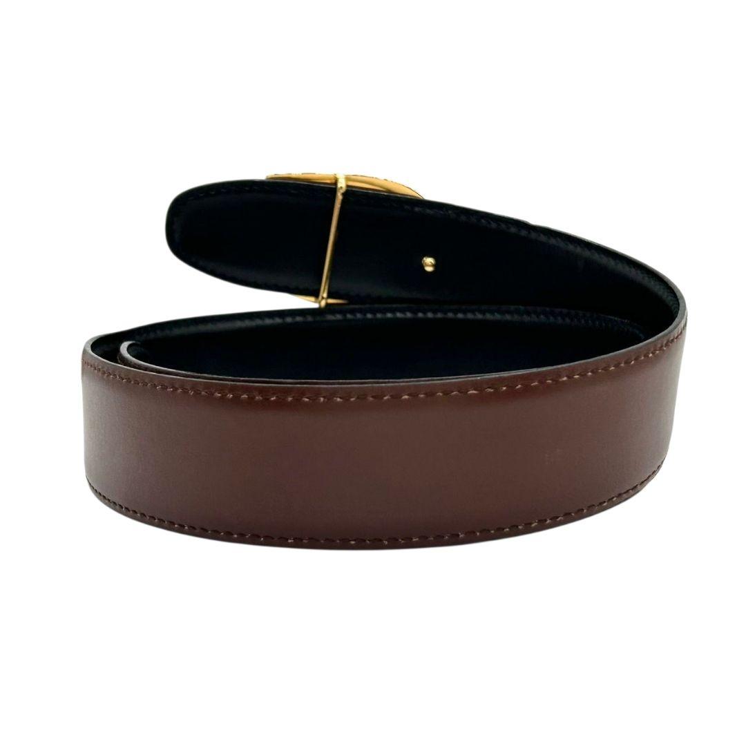 グッチ ベルト 茶 ブラウン インターロッキングG Gロゴバックル PX-3 本革 レザー ゴールド金具 高級 ブランド メンズ 036.194.0956 GUCCI