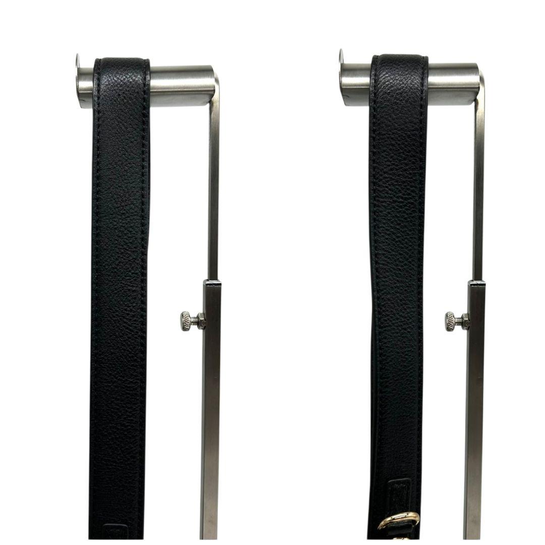 美品 マークジェイコブス ショルダーバッグ グレー ブラック 黒 スナップショット レザー 本革 斜め掛け可 自立可 ダブルJロゴ カメラバッグ ゴールド金具 本物保証 鑑定済 オシャレ MARC JACOBS s44