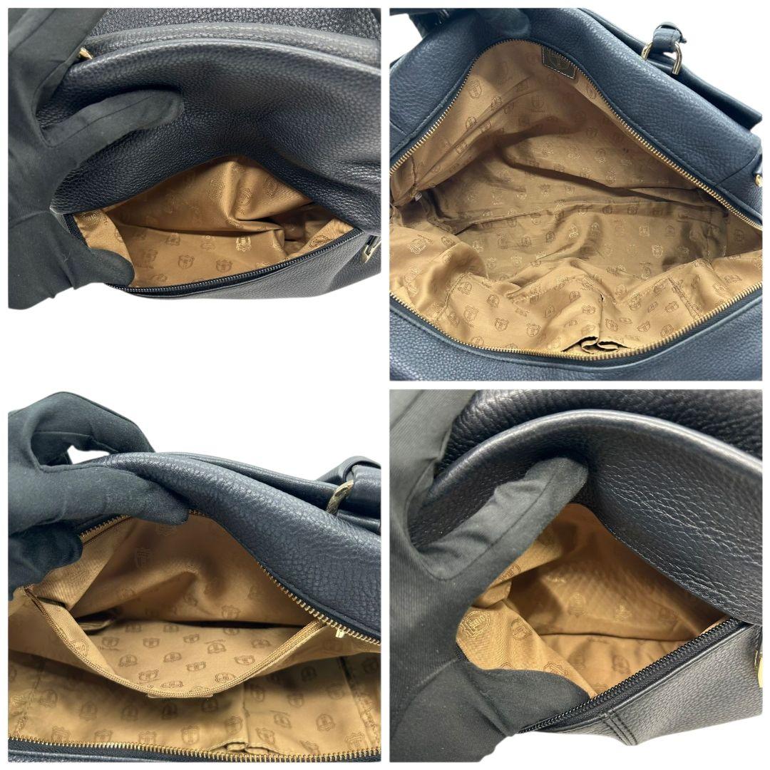 トプカピ ハンドバッグ 紺 ネイビー A4収納可 2way レザー 本革 トートバッグ ショルダーバッグ ワンショルダー 斜め掛け可 ゴールド金具 TOPKAPI s45