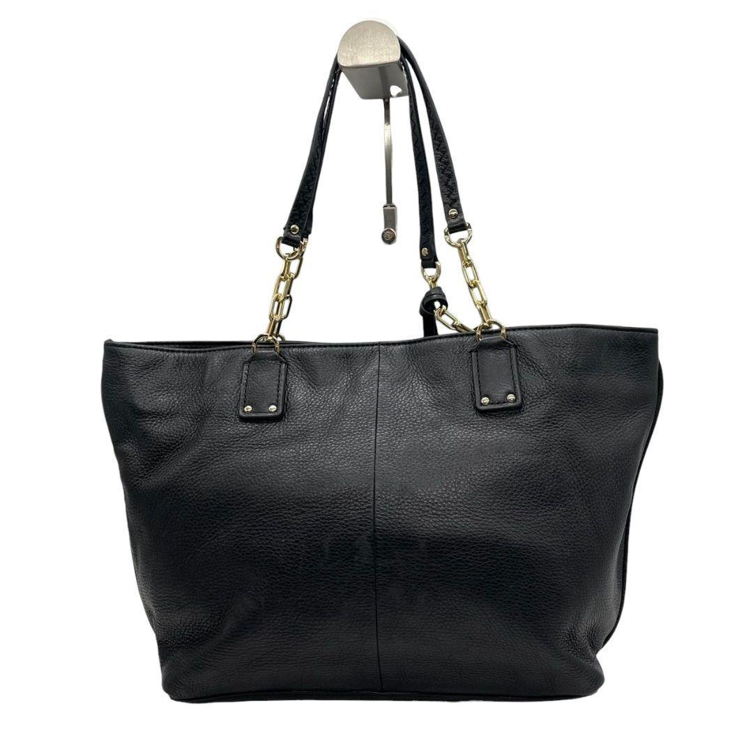 トリーバーチ トートバッグ 黒 マリオン レザー ロゴ タッセル ワンショルダー A4収納 自立可 肩掛け可 チェーン ハンドバッグ ブラック ゴールド金具 TORY BURCH