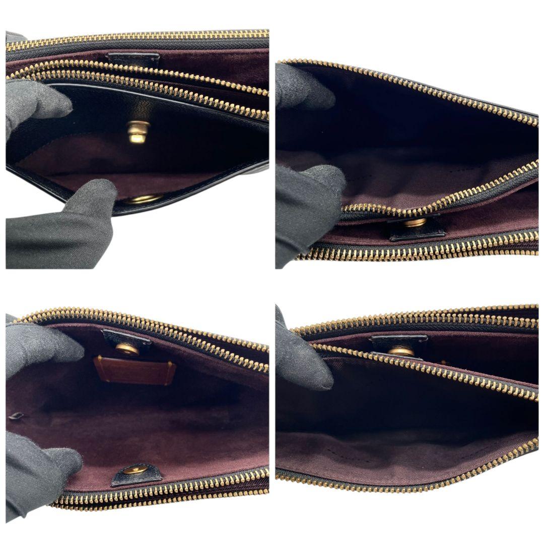 美品 コーチ ショルダーバッグ 黒 ターンロック s8 レザー 本革 斜め掛け可 ブラック ゴールド金具 COACH C6663 クロスボディ バッグ エレガント シンプル 高級感