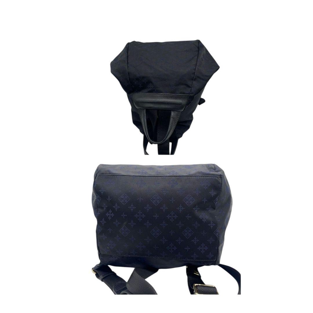 美品 ラシット バックパック 黒 ブラック モノグラム 総柄 ナイロン レザー 本革 リュック ゴールド金具 軽量 通勤 通学 s20 russet