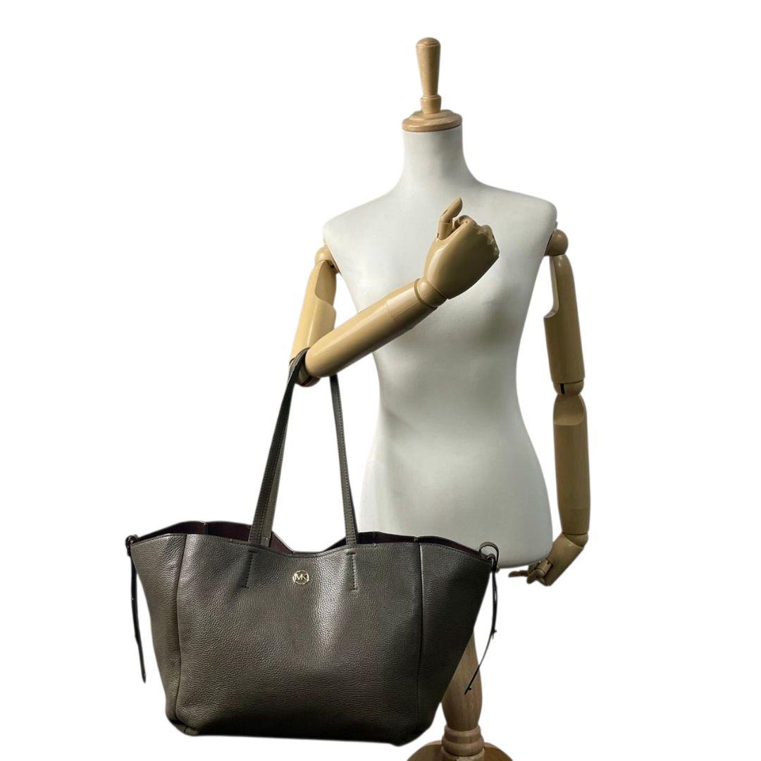 マイケルコース トートバッグ 緑 グリーン ワンショルダー レザー 本革 ハンドバッグ 肩掛け可 肩かけ可 ロゴ ゴールド金具 おしゃれ MICHAEL KORS s10