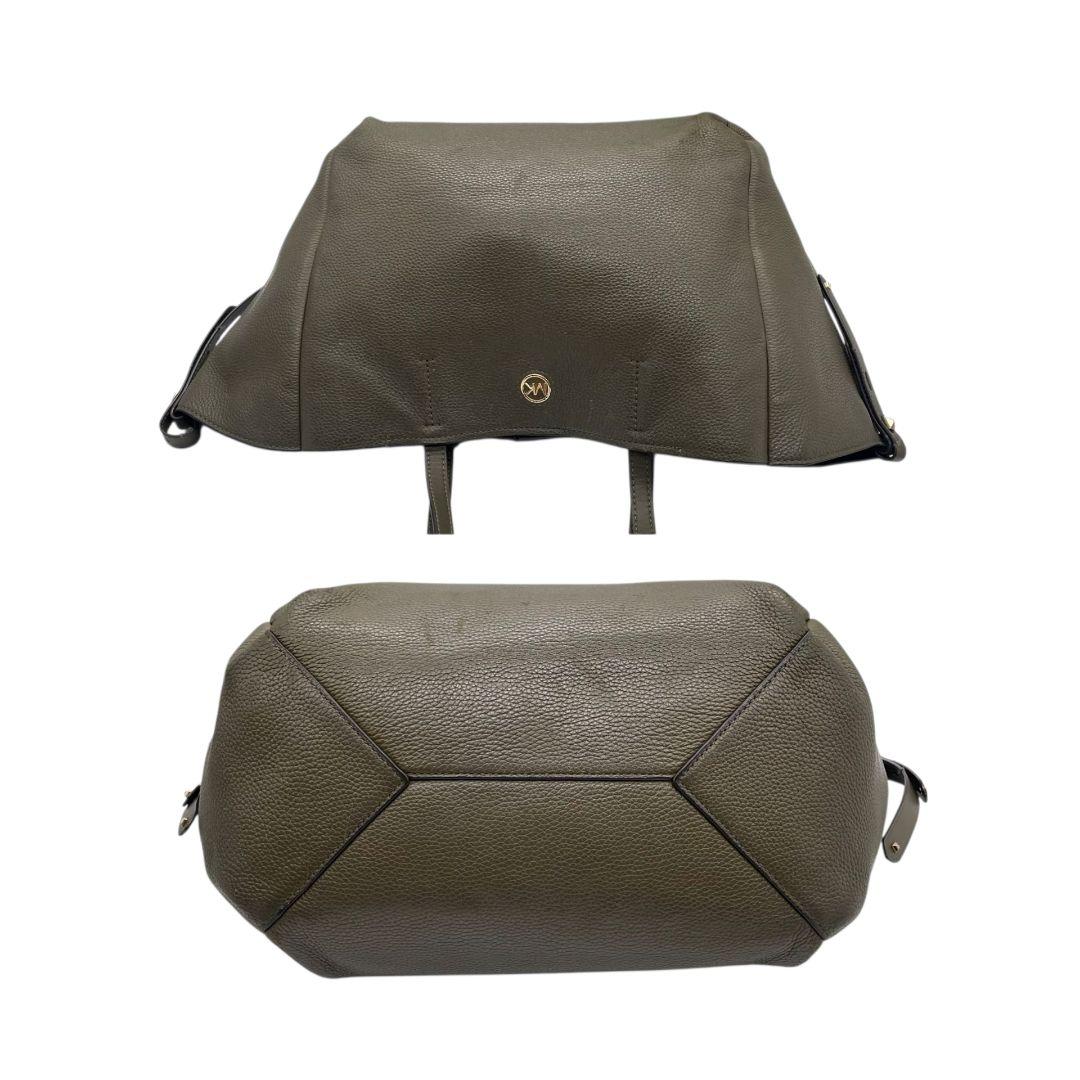 マイケルコース トートバッグ 緑 グリーン ワンショルダー レザー 本革 ハンドバッグ 肩掛け可 肩かけ可 ロゴ ゴールド金具 おしゃれ MICHAEL KORS s10