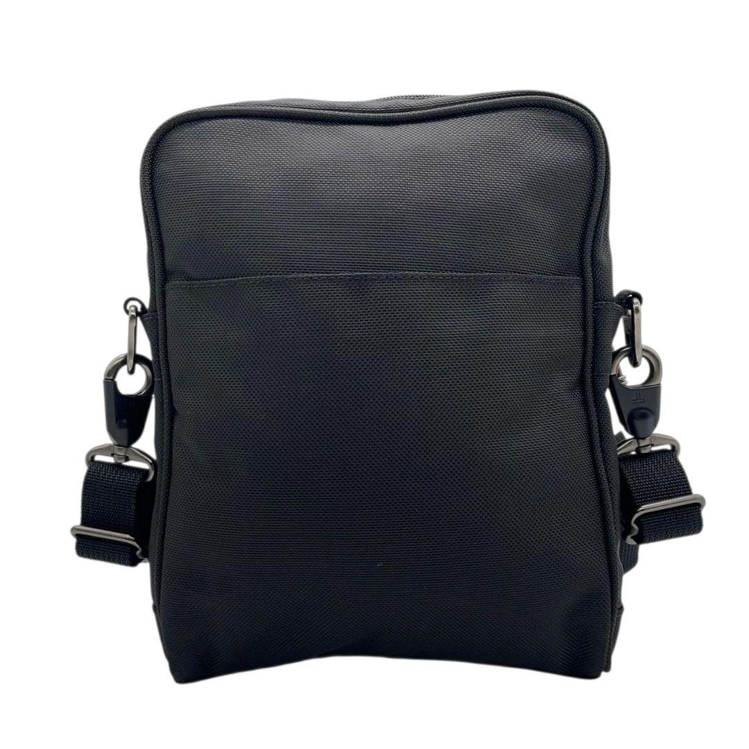 トゥミ ショルダーバッグ 黒 ロゴ 斜め掛け可 ビジネスバッグ キャンバス ブラック シルバー金具 メンズ TUMI T7 クロスボディ ナイロン風 軽量 通勤 通学 オシャレ