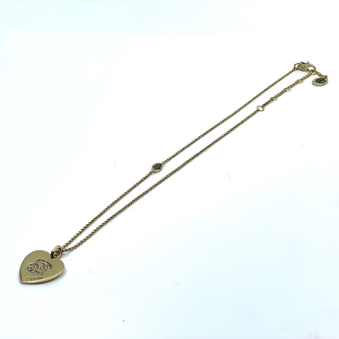 極美品 ジューシークチュール JUCYCOUTURE ネックレス ゴールド ハート ヴィンテージ ビンテージ クリスタル ストーン レア 稀少 ロック系