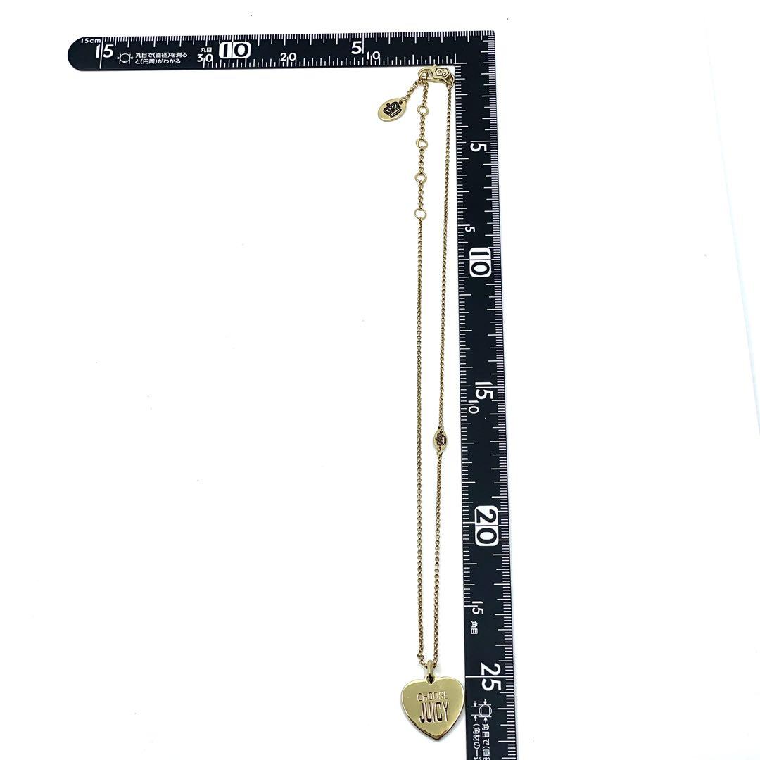 極美品 ジューシークチュール JUCYCOUTURE ネックレス ゴールド ハート ヴィンテージ ビンテージ クリスタル ストーン レア 稀少 ロック系