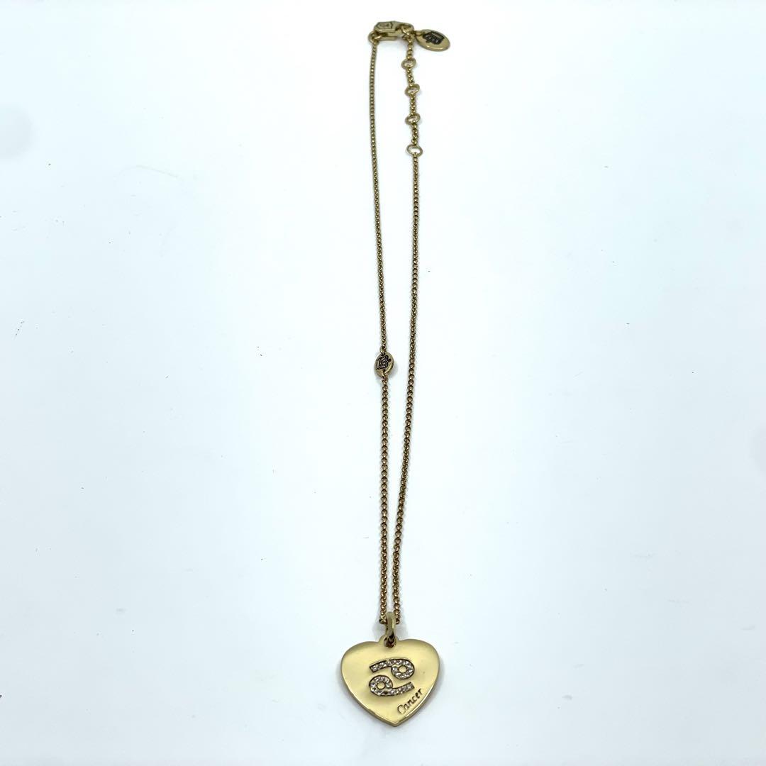 極美品 ジューシークチュール JUCYCOUTURE ネックレス ゴールド ハート ヴィンテージ ビンテージ クリスタル ストーン レア 稀少 ロック系