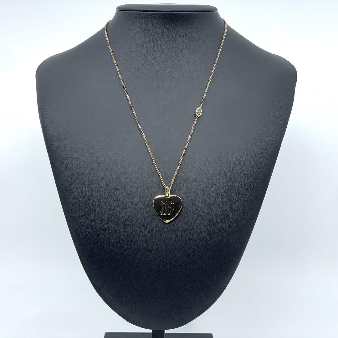 極美品 ジューシークチュール JUCYCOUTURE ネックレス ゴールド ハート ヴィンテージ ビンテージ クリスタル ストーン レア 稀少 ロック系
