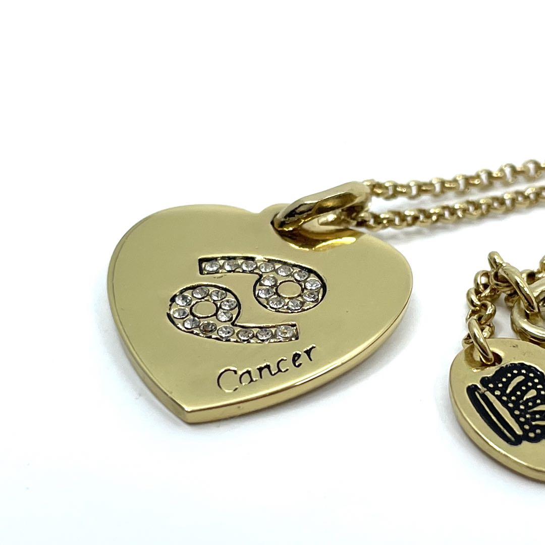 極美品 ジューシークチュール JUCYCOUTURE ネックレス ゴールド ハート ヴィンテージ ビンテージ クリスタル ストーン レア 稀少 ロック系