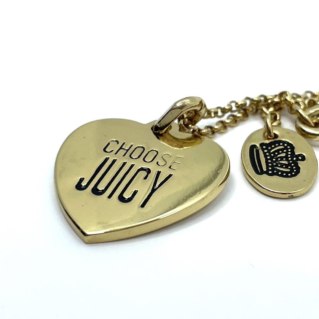 極美品 ジューシークチュール JUCYCOUTURE ネックレス ゴールド ハート ヴィンテージ ビンテージ クリスタル ストーン レア 稀少 ロック系
