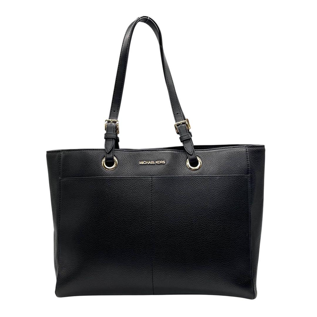 マイケルコース レザー トートバッグ ビジネス A4収納可 ブラック ゴールド金具 ロゴ刻印 ワンショルダー 肩掛け可 大容量 メンズ レディース MICHAEL KORS