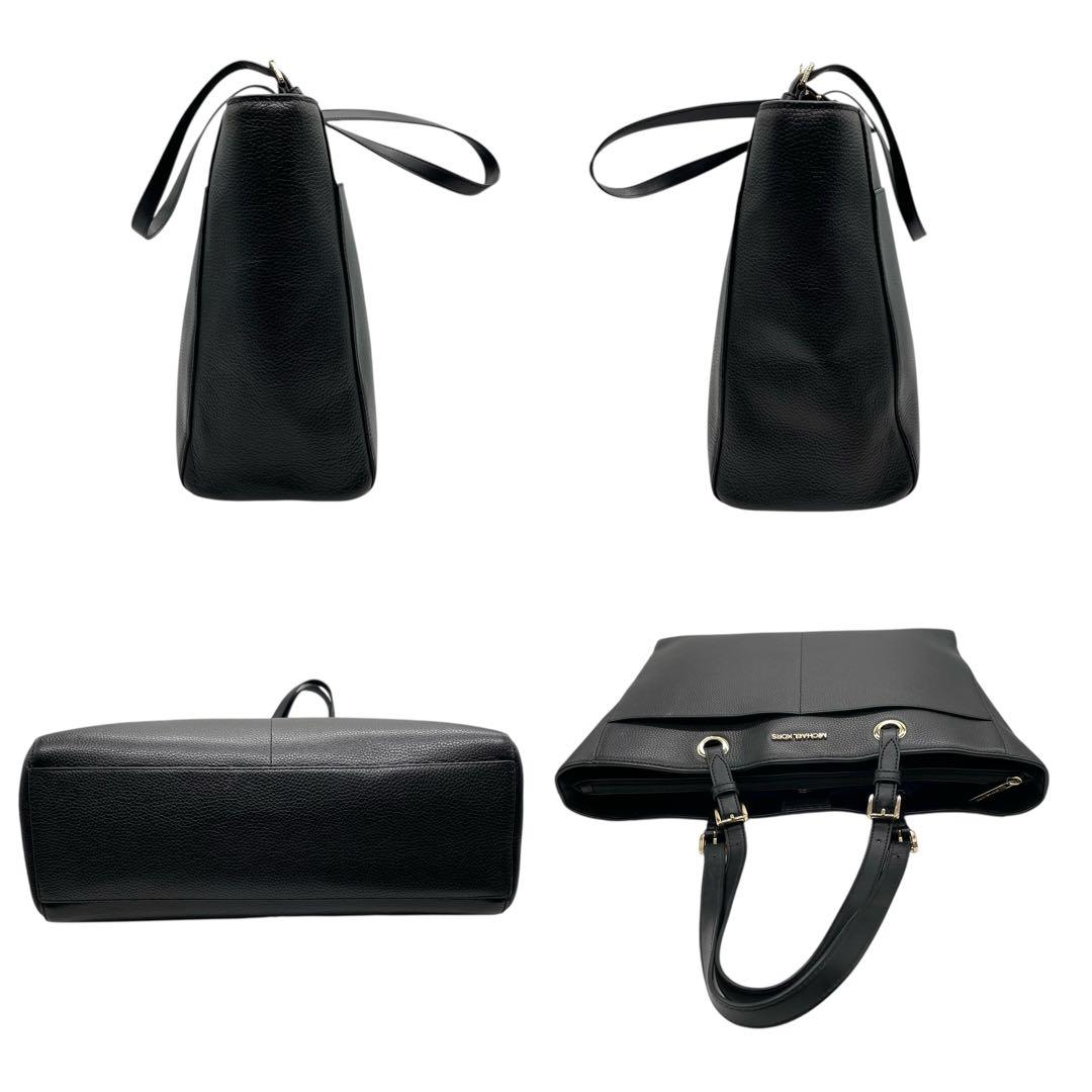 マイケルコース レザー トートバッグ ビジネス A4収納可 ブラック ゴールド金具 ロゴ刻印 ワンショルダー 肩掛け可 大容量 メンズ レディース MICHAEL KORS