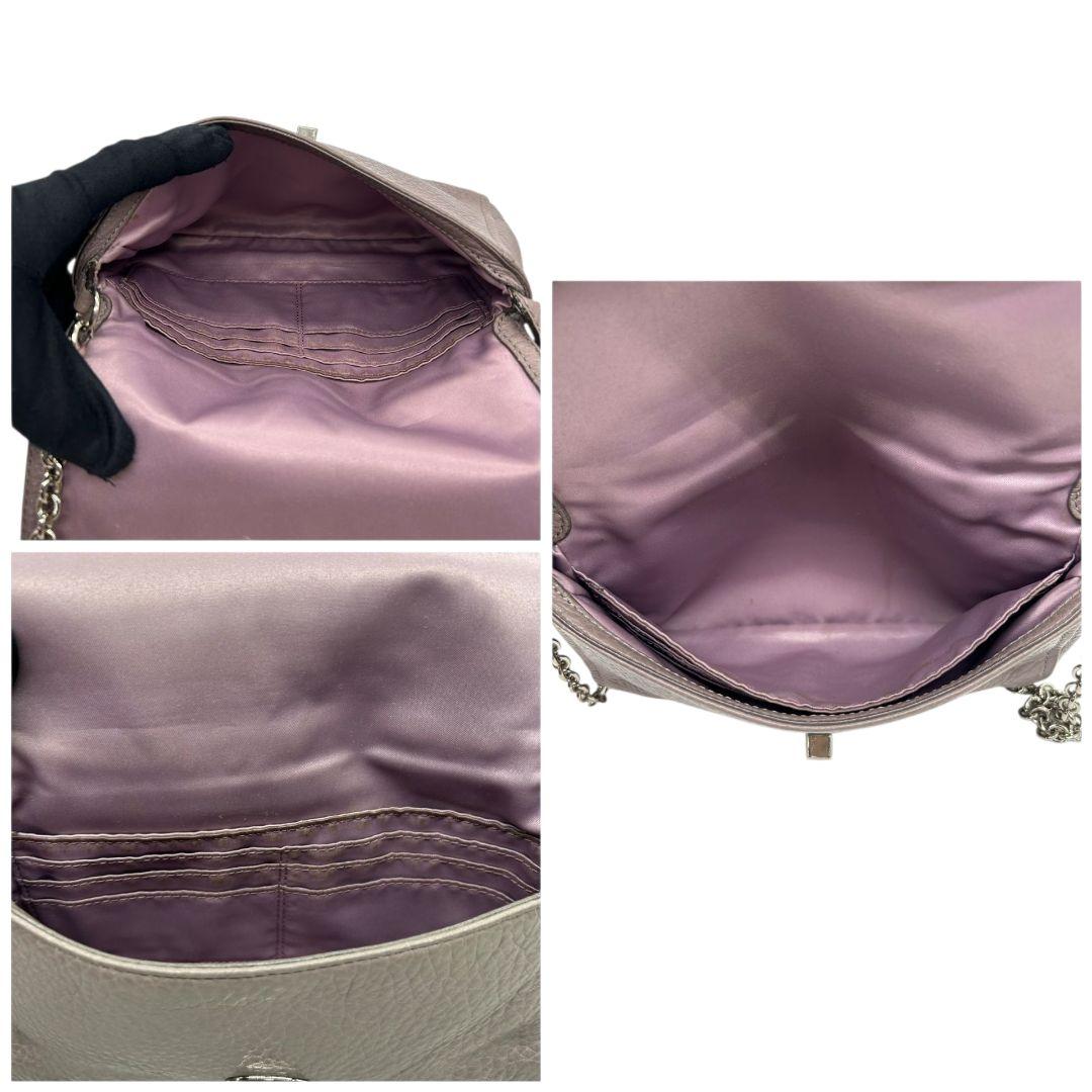 コーチ ショルダーバッグ グレー チェーン ターンロック s23 レザー 本革 フラップ シルバー金具 COACH 斜め掛け可 クロスボディ バッグ レディース エレガント スタイリッシュ