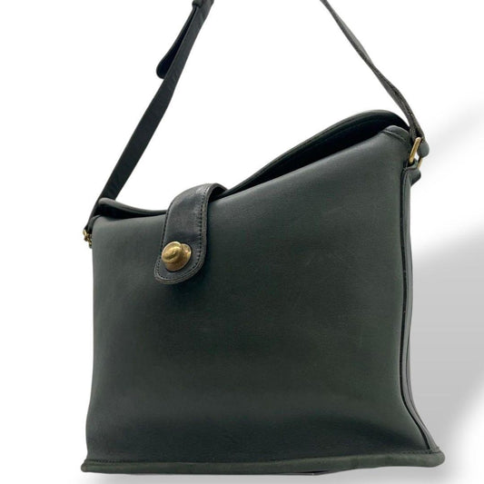 コーチ ショルダーバッグ 緑 オールドコーチ ターンロック レザー s46 本革 8122 斜め掛け可 自立可 グリーン ゴールド金具 ロゴタグ COACH ヴィンテージ クラシック