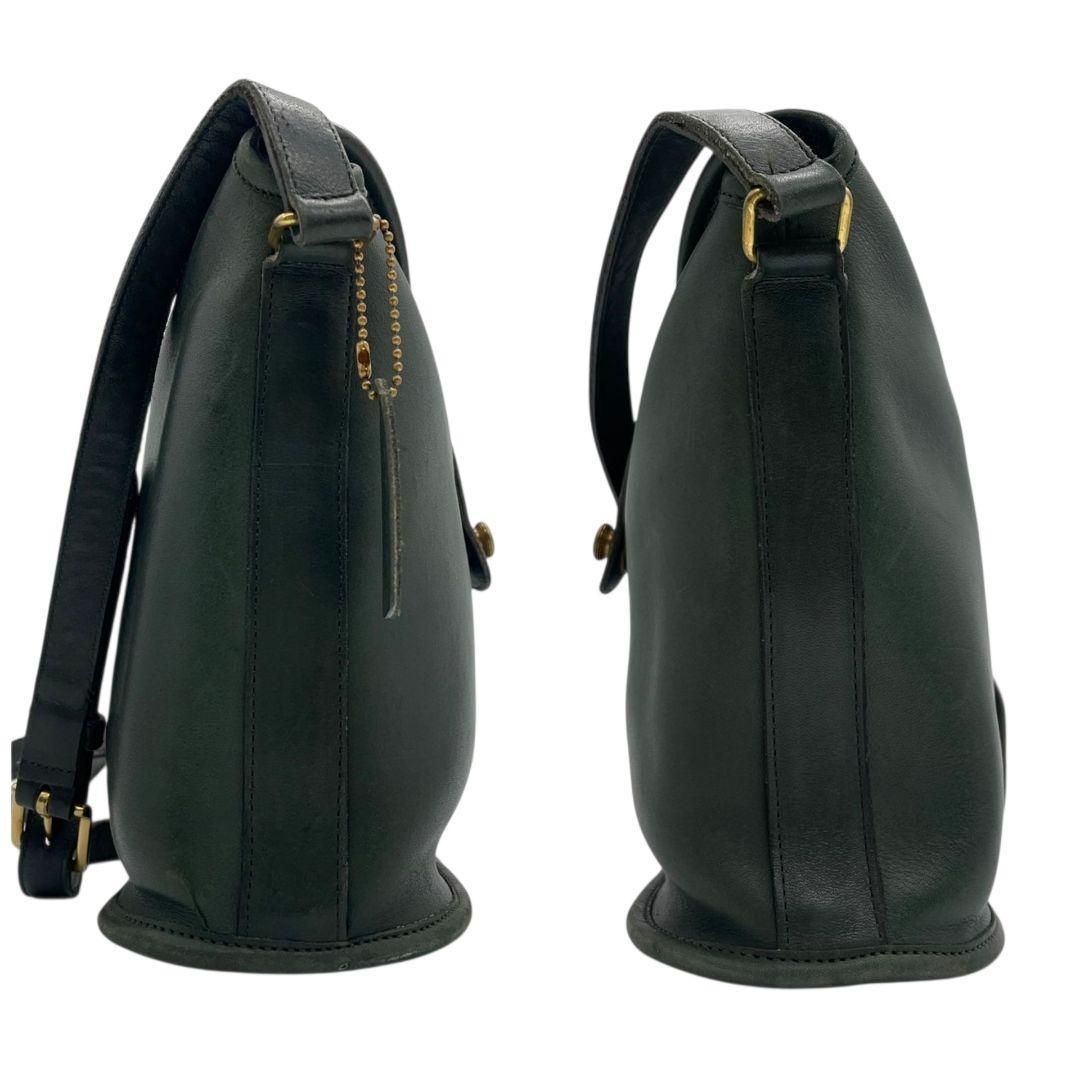 コーチ ショルダーバッグ 緑 オールドコーチ ターンロック レザー s46 本革 8122 斜め掛け可 自立可 グリーン ゴールド金具 ロゴタグ COACH ヴィンテージ クラシック