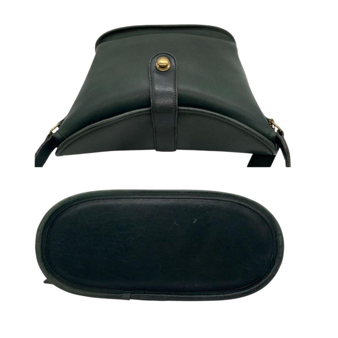 コーチ ショルダーバッグ 緑 オールドコーチ ターンロック レザー s46 本革 8122 斜め掛け可 自立可 グリーン ゴールド金具 ロゴタグ COACH ヴィンテージ クラシック